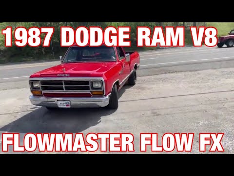 1987 Dodge Ram V8 1500 DUAL EXHAUST w/ FLOWMASTER FLOW FX!