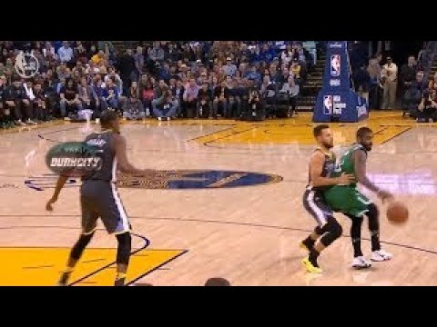 Kyrie Irving Yacks Stephen Curry With Nice Spin Move(Celtics vs Warriors)