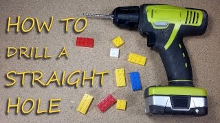 Jig for drilling straight holes, Simple diy lego trick