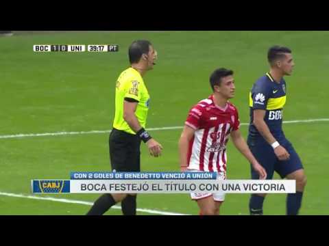 RESUMEN: Boca Juniors 2 Union 0 - Primera Division 2017 - Fecha 30