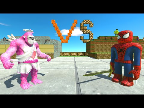 Roblox Team + Minecraft Team VS  Reptiles + Mutant Primates - Animal Revolt Battle Simulator