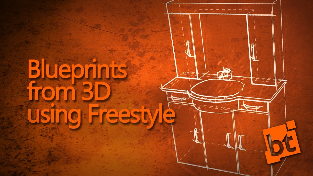 Using Freestyle (non-photorealistic) Rendering with Blender to achieve a blueprint style