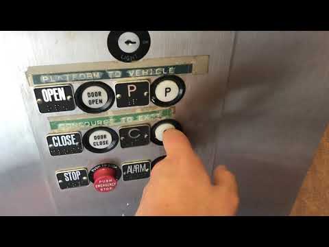 Vintage Haughton hydraulic elevator - WVU Walnut PRT station - Morgantown