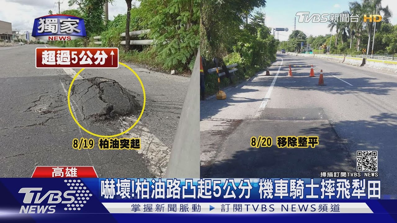 嚇壞!柏油路「凸起5公分」 機車騎士摔飛騰空雷殘