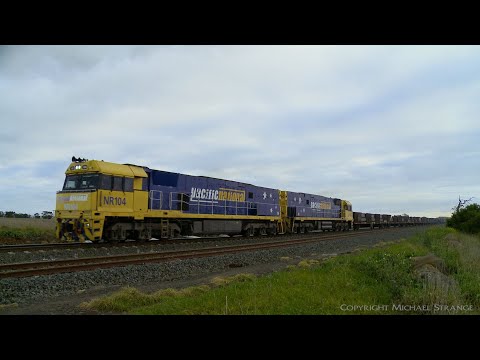 3PM4  Pacific National Steel Train - PoathTV Australian Rail Freight Transport