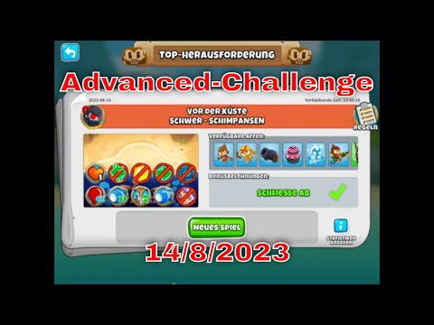 BTD 6 Top Herausforderung 14.08.2023 | bloonstd6 - Advanced Challenge  - DDT Madness 4
