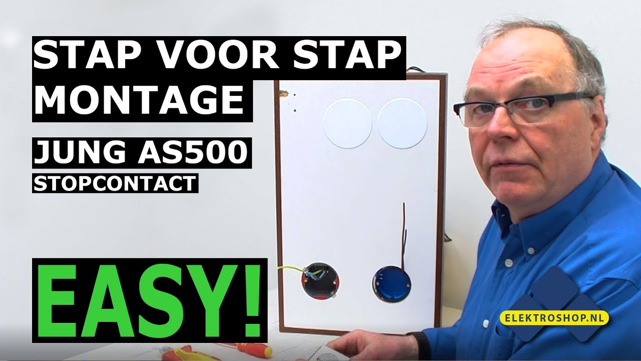 Jung AS500 stopcontact aansluiten | (Stap voor stap)