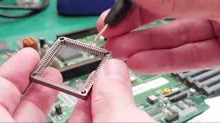 Commodore Amiga A4000 Fitting a PLCC Socket (Super Buster)