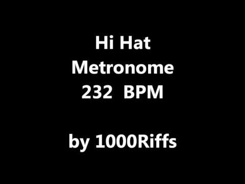 Hi Hat Metronome 232 BPM - Beats Per Minute