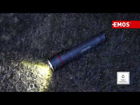 Žibintuvėlis, atsparus drėgmei IP65, ULTIBRIGHT 80, CREE LED, 600lm, įkraunamas 2600mA, EMOS video