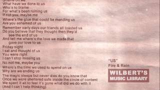 US - Fire &amp; Rain