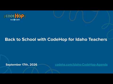 Back-to-School With CodeHop for Idaho Teachers thumbnail