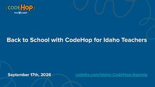 Back-to-School With CodeHop for Idaho Teachers thumbnail