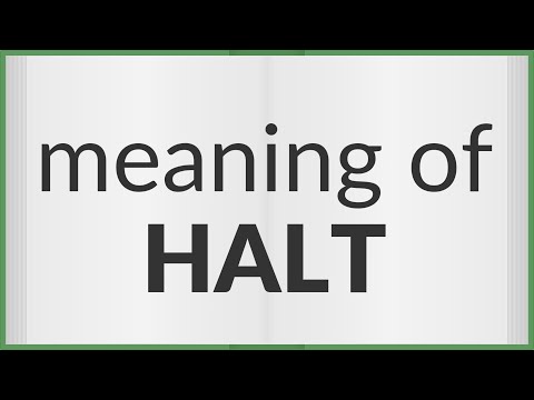 Halt | meaning of Halt