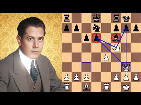 Capablanca beats Music Professor in 22 moves