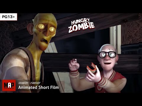 Funny CGI 3d Animated Short ** HUNGRY ZOMBIE ** Zombie Film by ISART Digital Team [PG13]