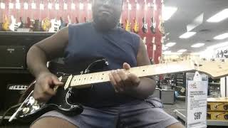 Video thumbnail for Playing a Fender FSR Standard Stratocaster w/Black finish at Guitar Center in Boise, Idaho by Christian Phifer