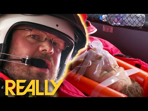 Young Man Fights For His Life After Suffering A Terrible Motorbike Accident | Helicopter ER