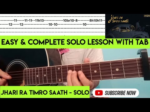 Jhari Ra Timro Saath - Pariwartan Band | Pt. II Solo Lesson Guitar Lesson | Easy Lesson With Tab |