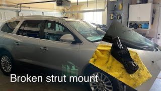 MUST WATCH!!!!! Buick Enclave torque strut mount is broken part#25840458