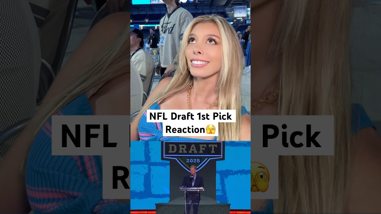 NFL DRAFT FIRST PICK REACTION🫣 #NFLPartner #nfldraft #shorts