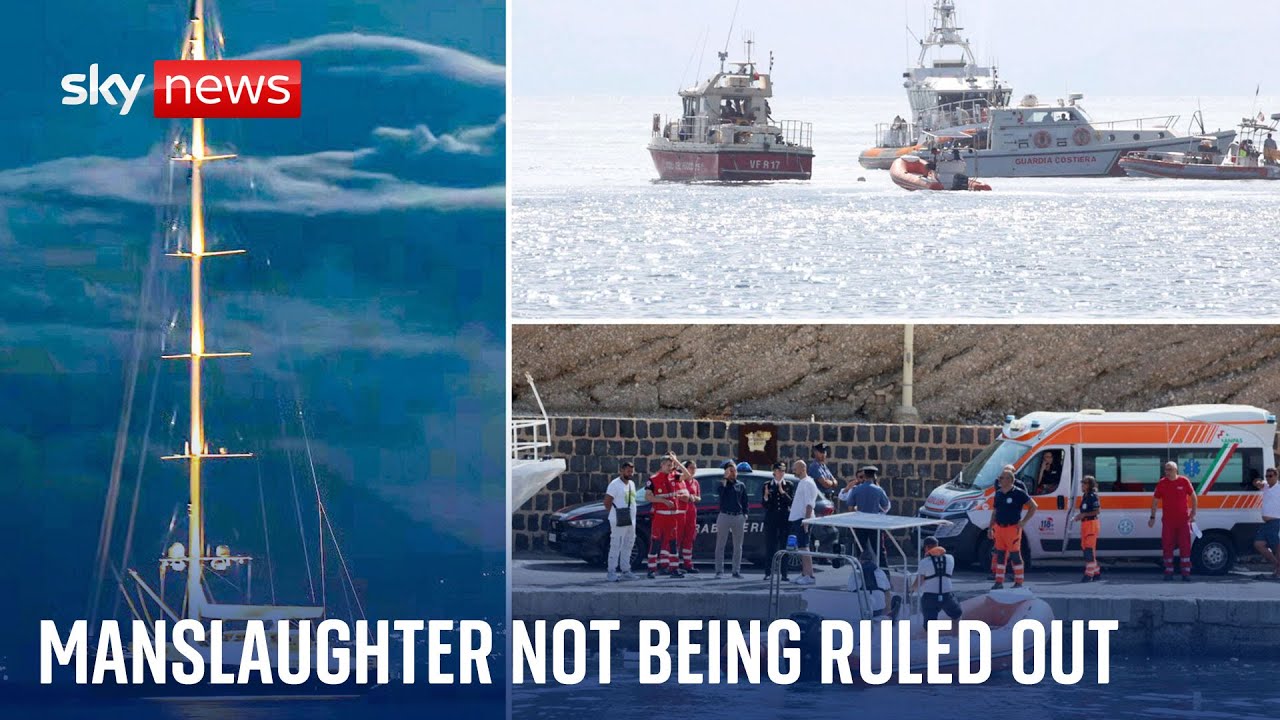 BREAKING: Potential manslaughter being investigated in superyacht sinking, says Italian prosecutor