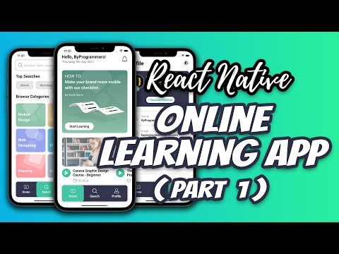 LCRN EP17 - Online Learning App (Part 1) - React Native UI | Animation | Custom Bottom Tab Navigator