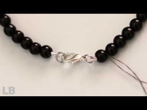 Acabamento de colar de pérola usando conduíte