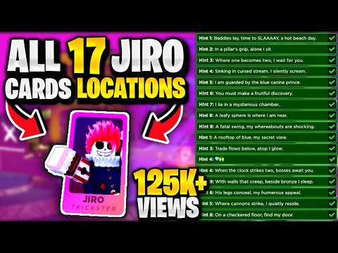 🔥*NEW* How To Find All 17 JIRO CARDS Locations In Roblox Death Ball Jiro Card Hunt