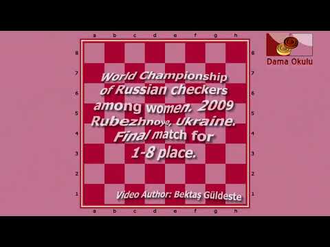 Mosalova Julia (RUS) - Shestakova Nataliya (RUS). World Draughts-64_women-2009. Final.