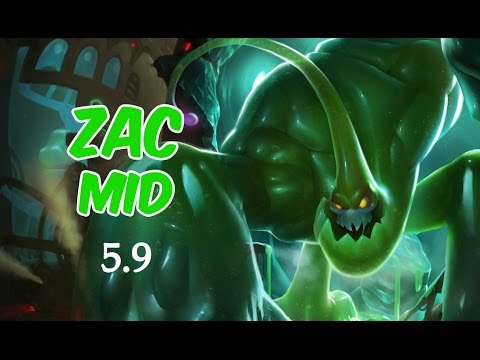 Zac Mid vs Azir - Master - Season 5 - Patch 5.9