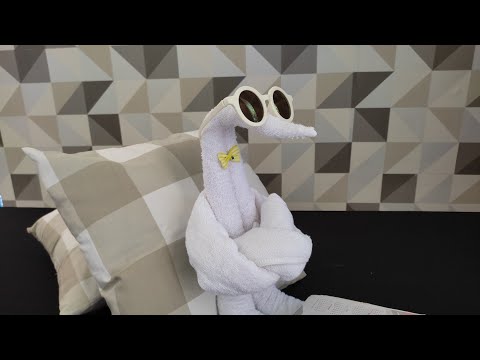 Towel animal swan | Towel art ideas |Cute towel animal