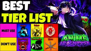 ANIME APOCALYPSE TIER LIST (RANKING ALL BEST WEAPON/ABILITY) | ROBLOX ANIME APOCALYPSE