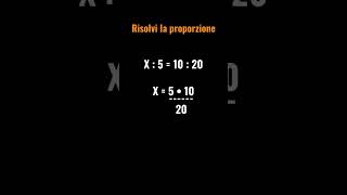 Risolvi la proporzione