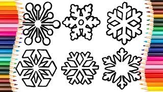 How to Draw Snowflakes Easy for Kids and Toddlers