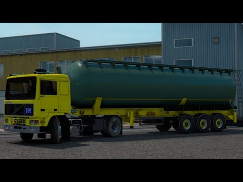 ets2 1.37 Feldbinder silo trailer mod | VOLVO F16