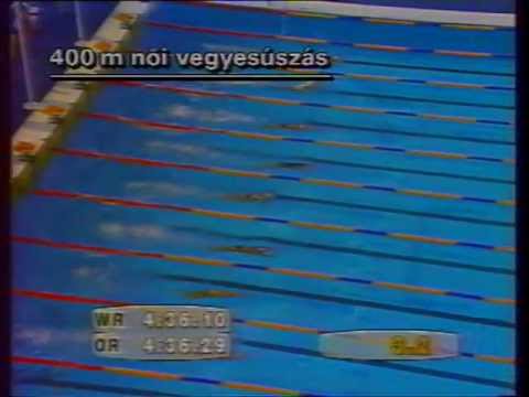 Egerszegi Krisztina második olimpiai aranya-Barcelona,1992.