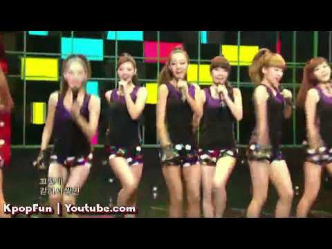 100918 Jae Kyung(Rainbow) dropped her mic during ''A'' Performance