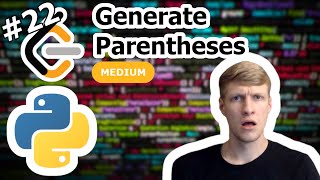 YouTube video 'Generate Parentheses Python Solution - LeetCode #22'