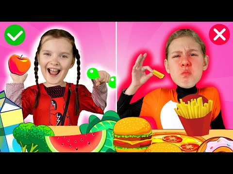 Healthy Food 🍅🥦 vs Junk Food Song 🌭🍔 | Nursery Rhymes | Bunny Boom Kids Songs