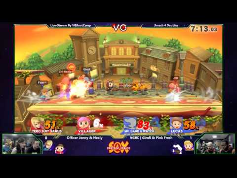 S@X Monthly - VGBc | GimR & Pink Fresh Vs. Officer Jenny & Neely - SSB4 - Smash Wii U - Smash 4