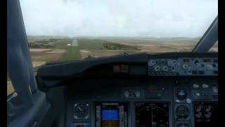 preview picture of video 'FS2004 iFly B737-700 landing at LHSM'