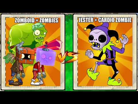 ZOMBOID + ZOMBIES Vs JESTER + CARDIO | Plants Vs Zombies 2 - PvZ 2 | Who Will Win?