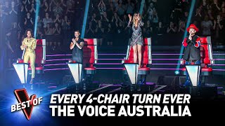 Download lagu Every Single 4-CHAIR TURN Blind Audition EVER on The Voice Australia | Giga Compilation mp3