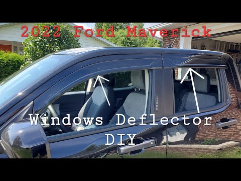 2022 Ford Maverick ~ Side Windows Deflector DIY ( Lund smoke)