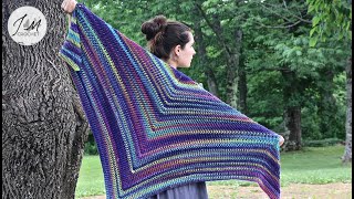 Aura Mountain Shawl | How to crochet a shawl | Easy Crochet Shawl Pattern