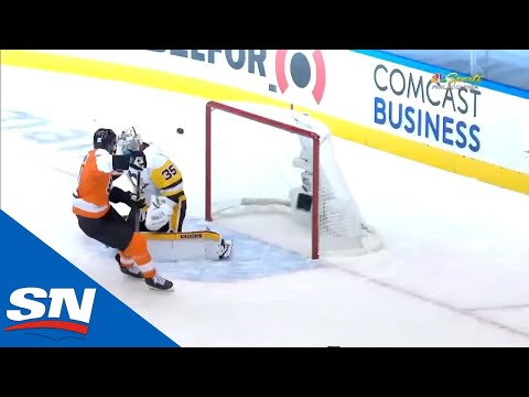 Scott Laughton scores OT winner off a sweet sauce from Travis Konecny