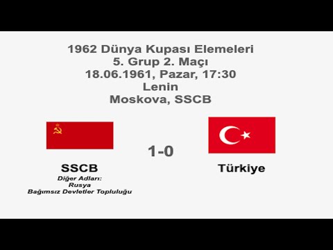 CCCP 1-0 Turkey 18.06.1961 - FIFA World Cup 1962 Qualifying Round 5h Group 2nd Match