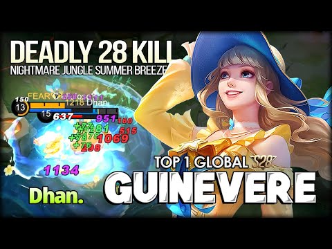 Jungle Guinevere 28 Kill True Nightmare! Dhan. Top 1 Global Gunevere - Mobile Legends: Bang Bang