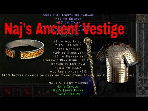 D2R Upgraded Sets - Naj's Ancient Vestige (3 Piece Set)